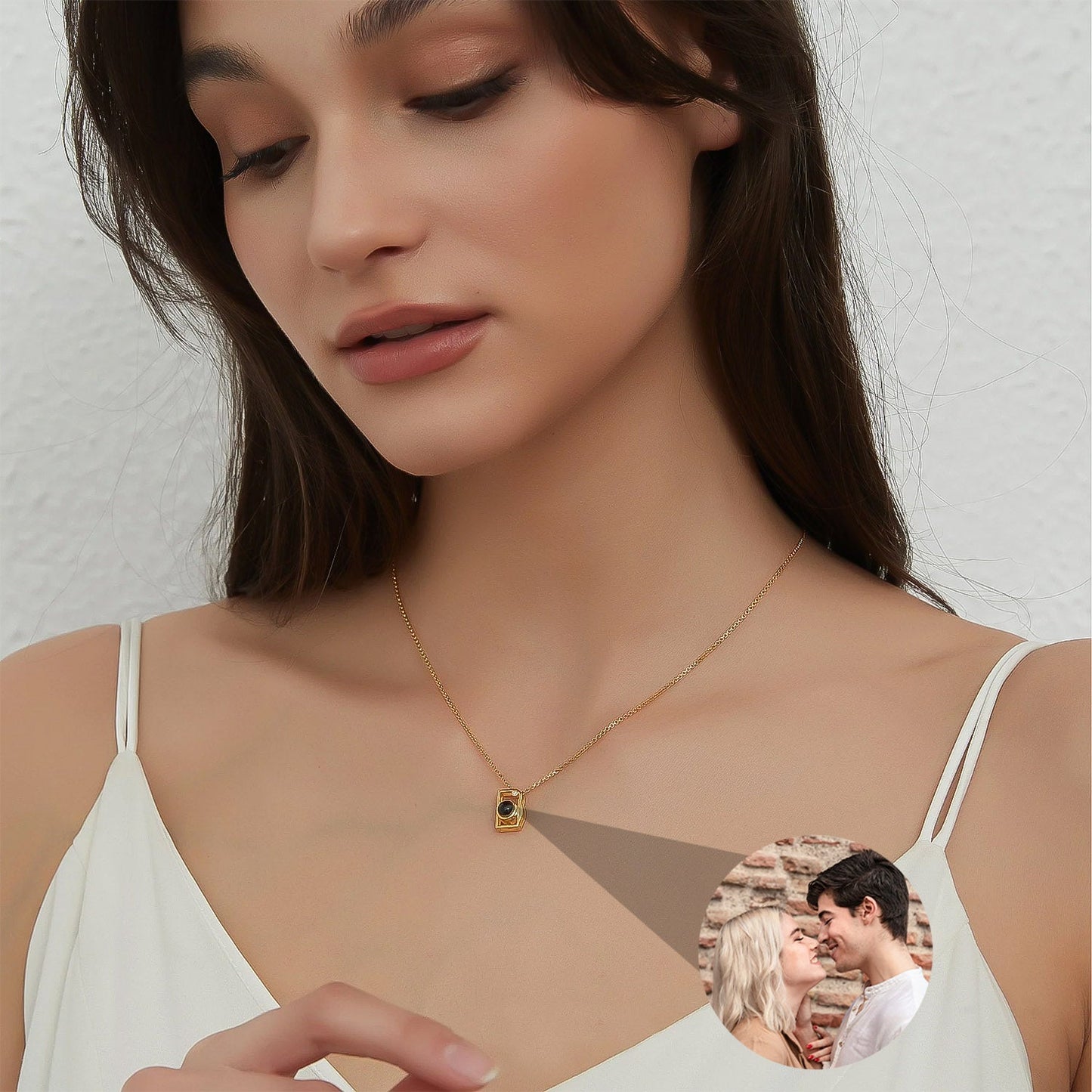 Collier Appareil Photo avec Photo Personnalisée