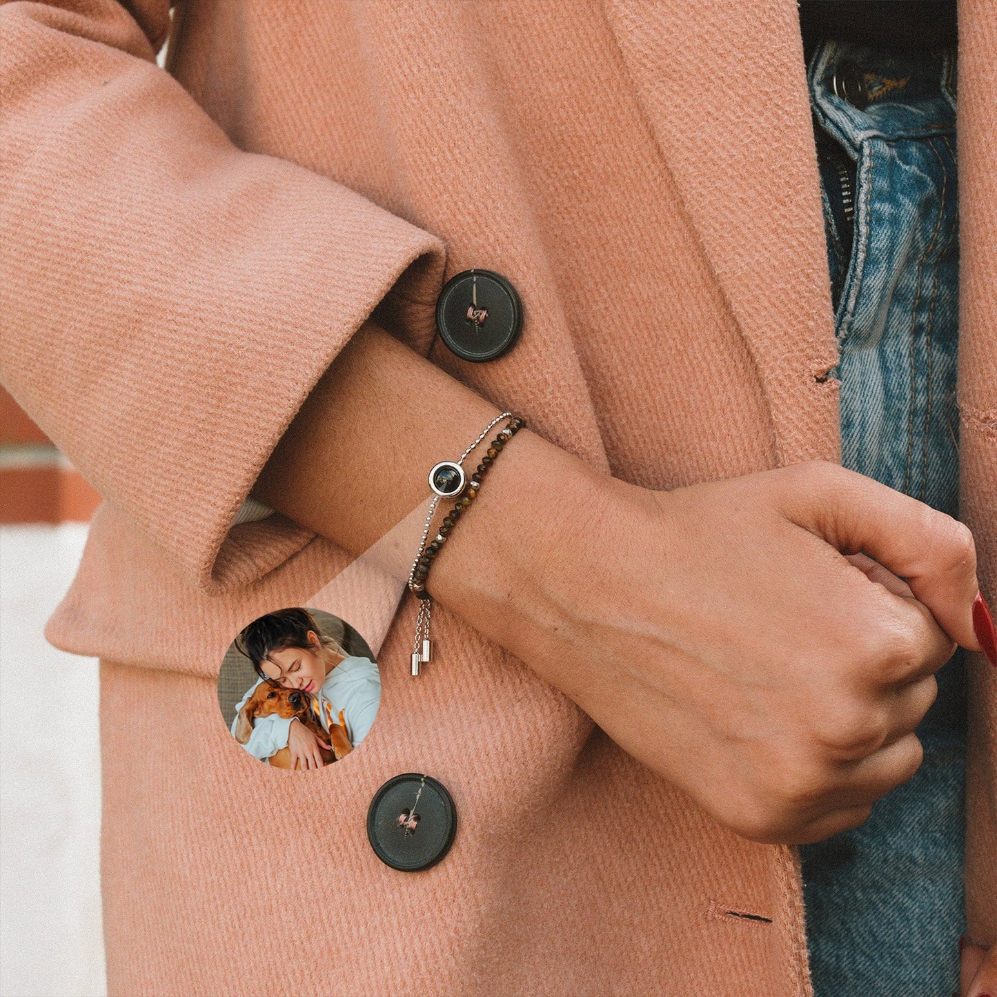 Bracelet Cristal avec Photo Personnalisée