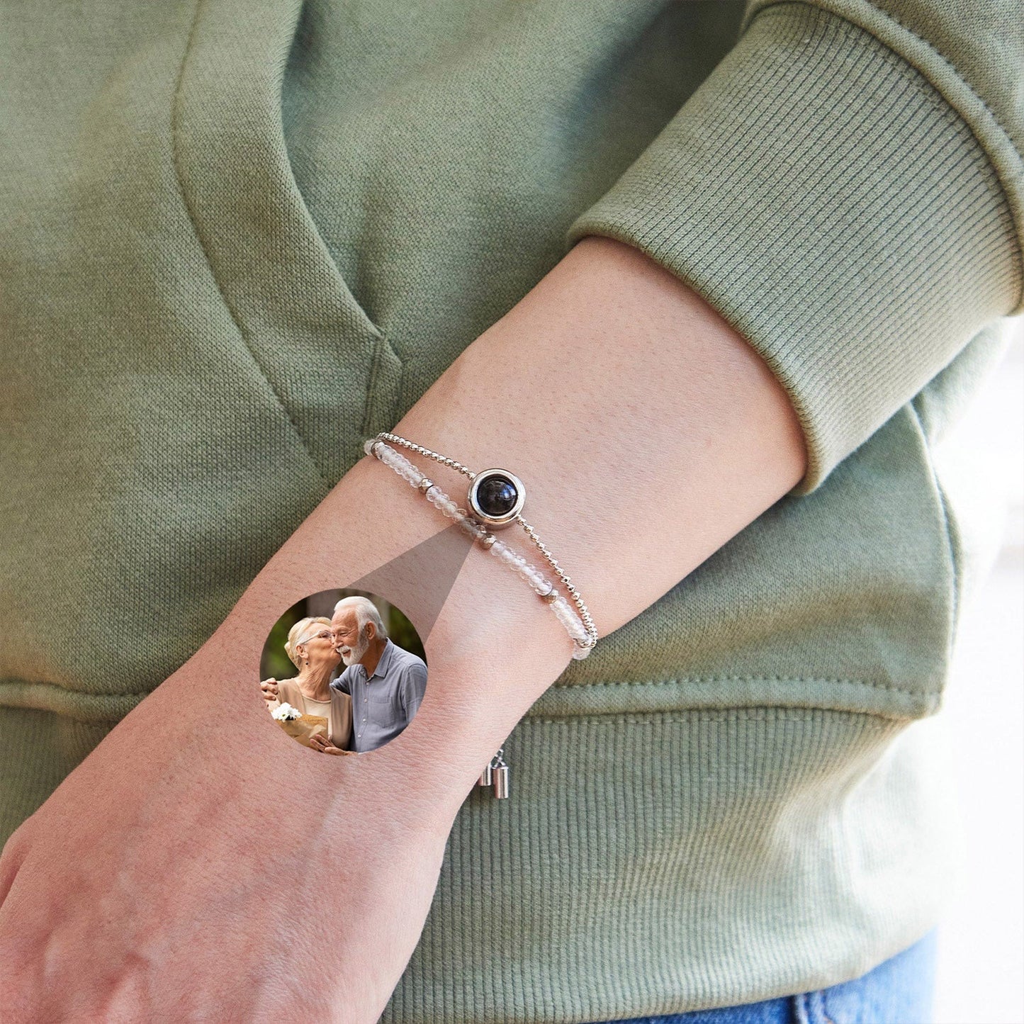 Bracelet Cristal avec Photo Personnalisée