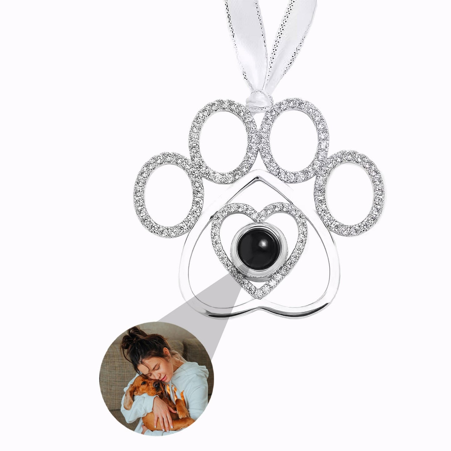 Ornement Empreinte Éternelle avec Photo Personnalisée