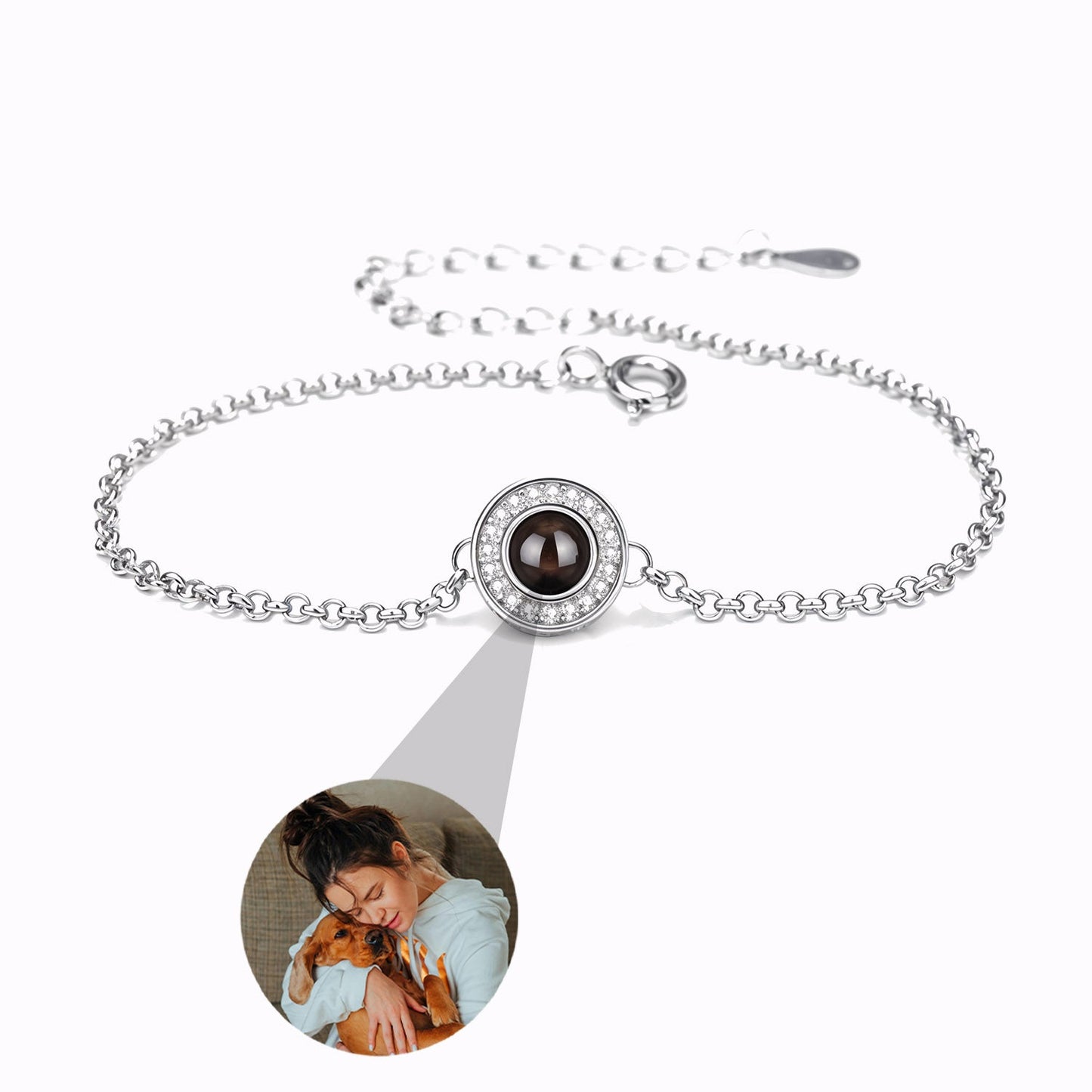 Bracelet Reflet de Soleil avec Photo Personnalisée