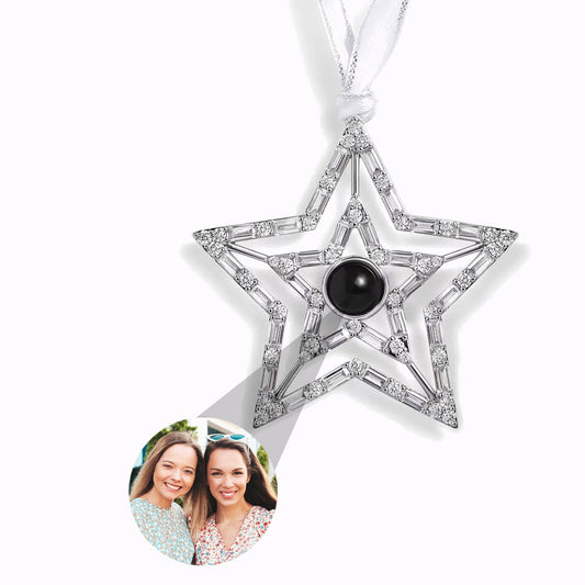 Ornement Étoile Magique avec Photo Personnalisée
