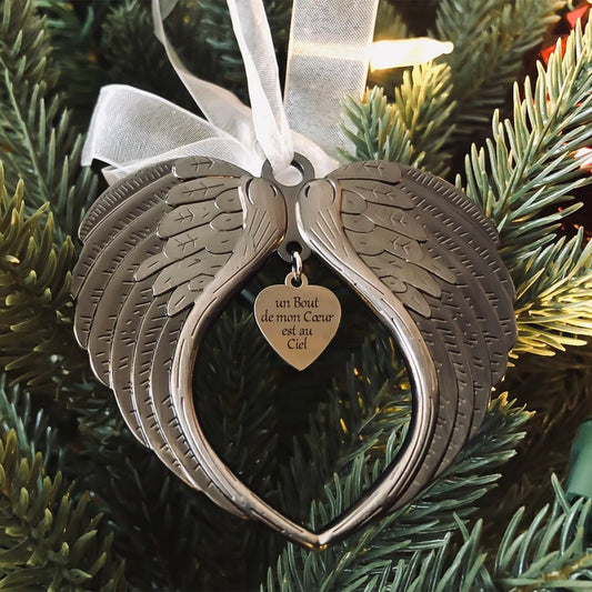 Ornement Aile d'Ange - Un Bout de mon Cœur est au Ciel