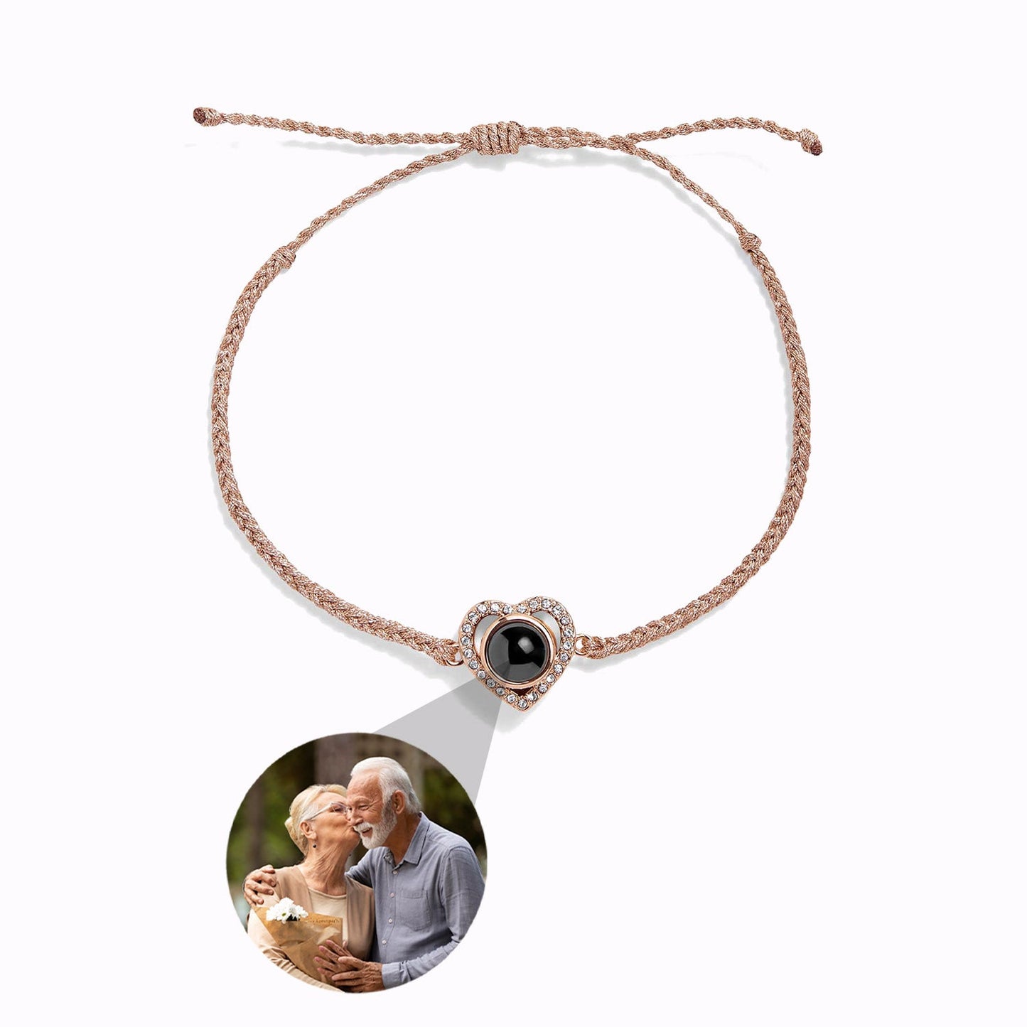 Bracelet Cœur avec Photo Personnalisée