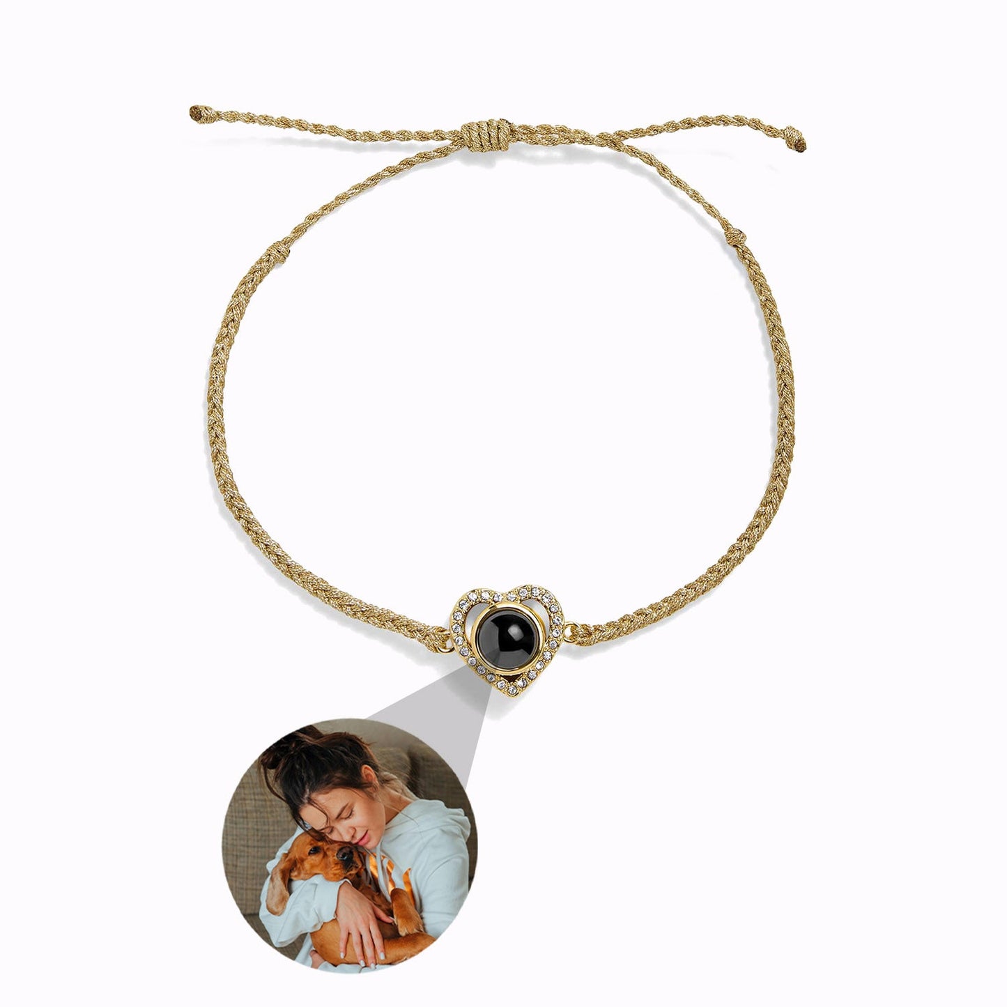 Bracelet Cœur avec Photo Personnalisée
