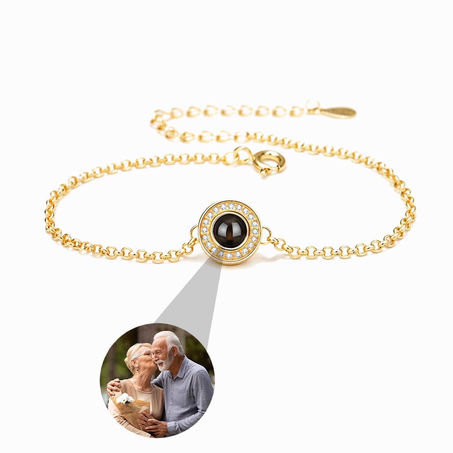 Bracelet Reflet de Soleil avec Photo Personnalisée