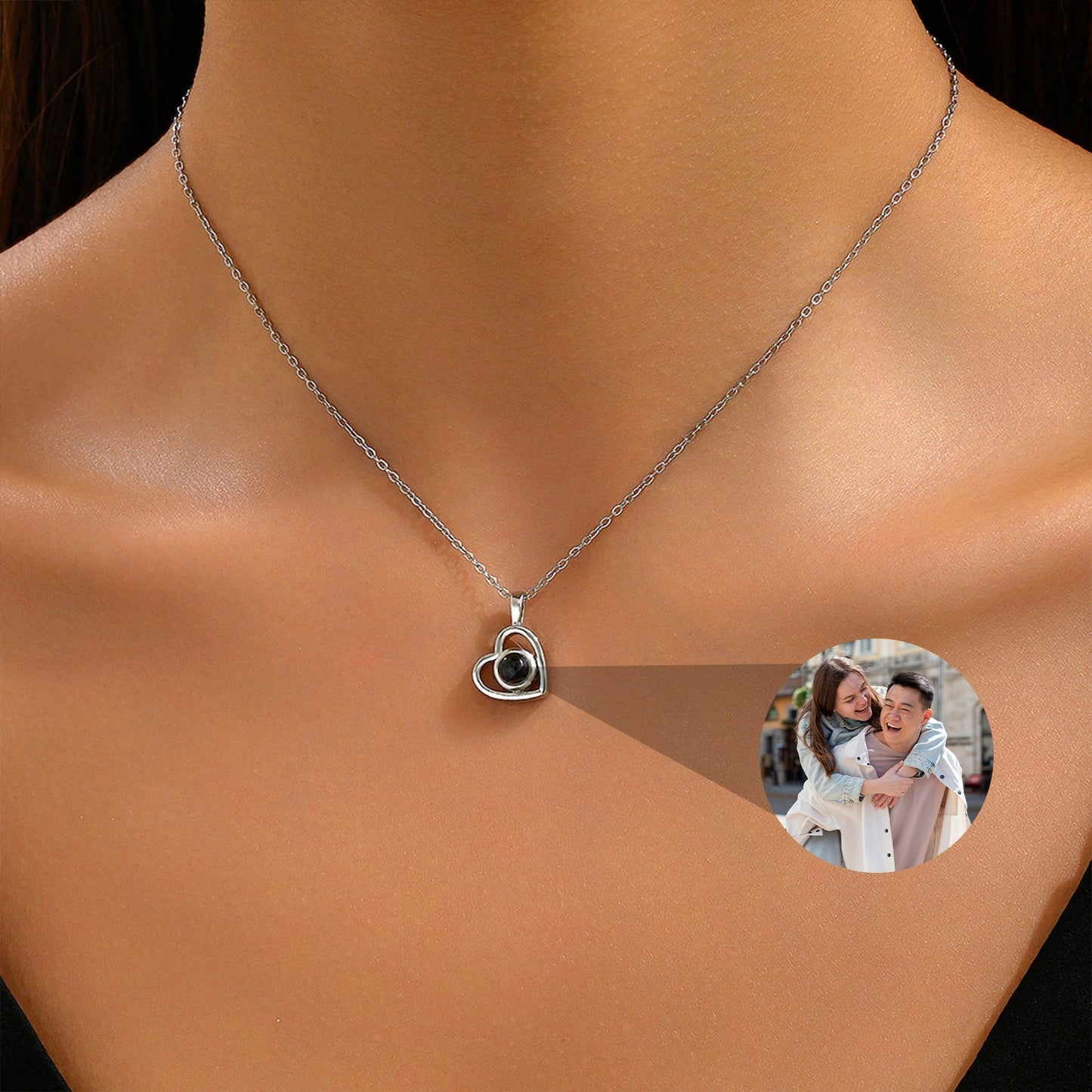 Collier Cœur avec Photo Personnalisée