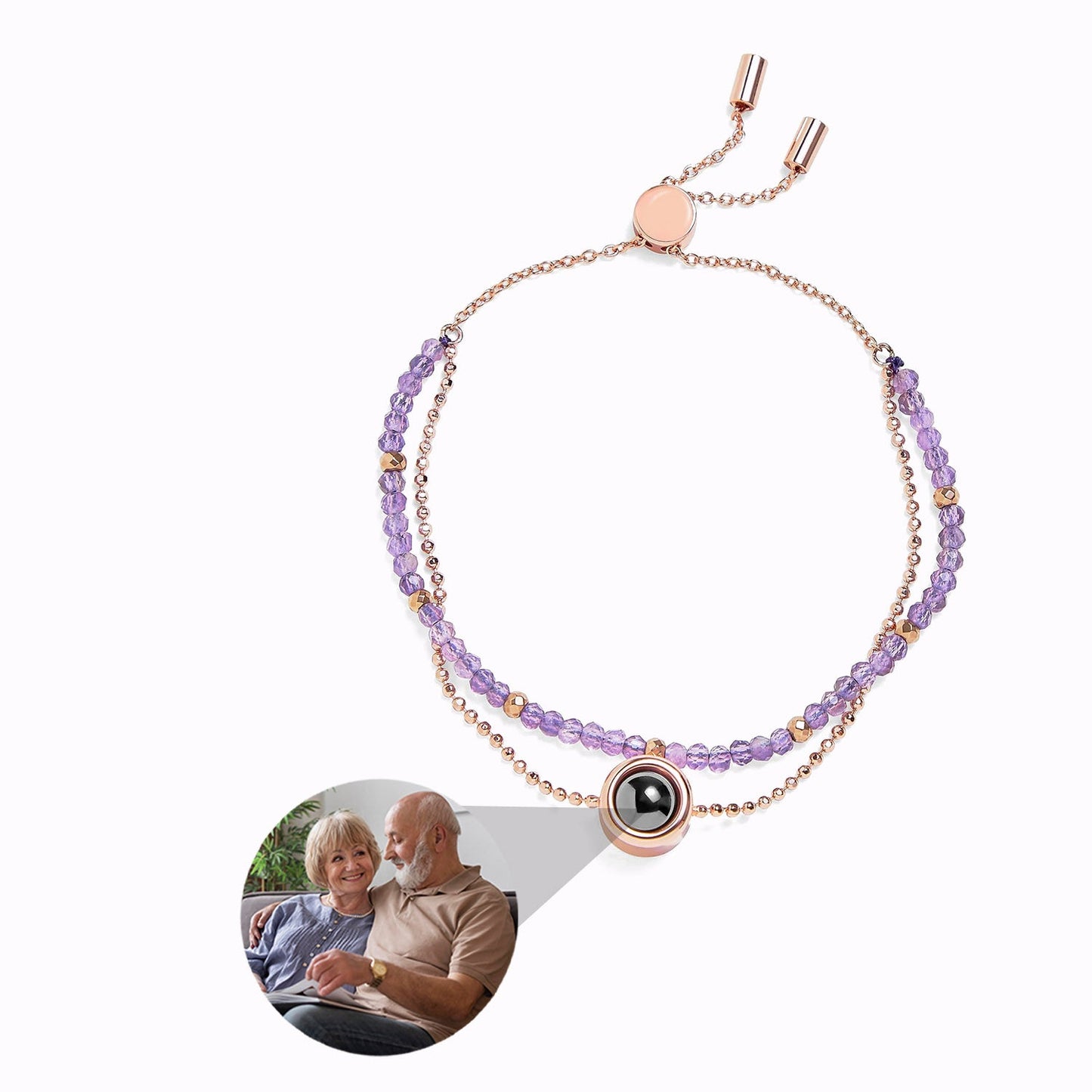 Bracelet Cristal avec Photo Personnalisée