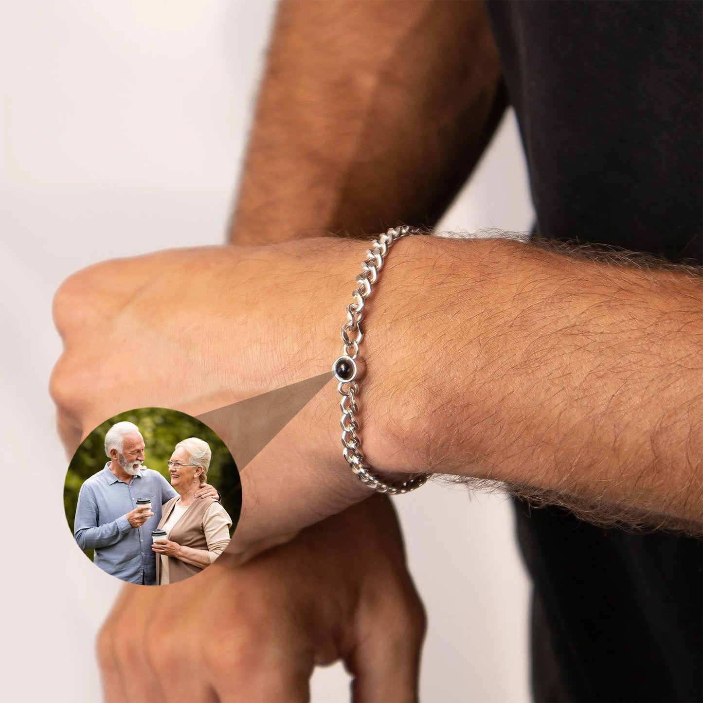 Bracelet Lien Éternel avec Photo Personnalisée