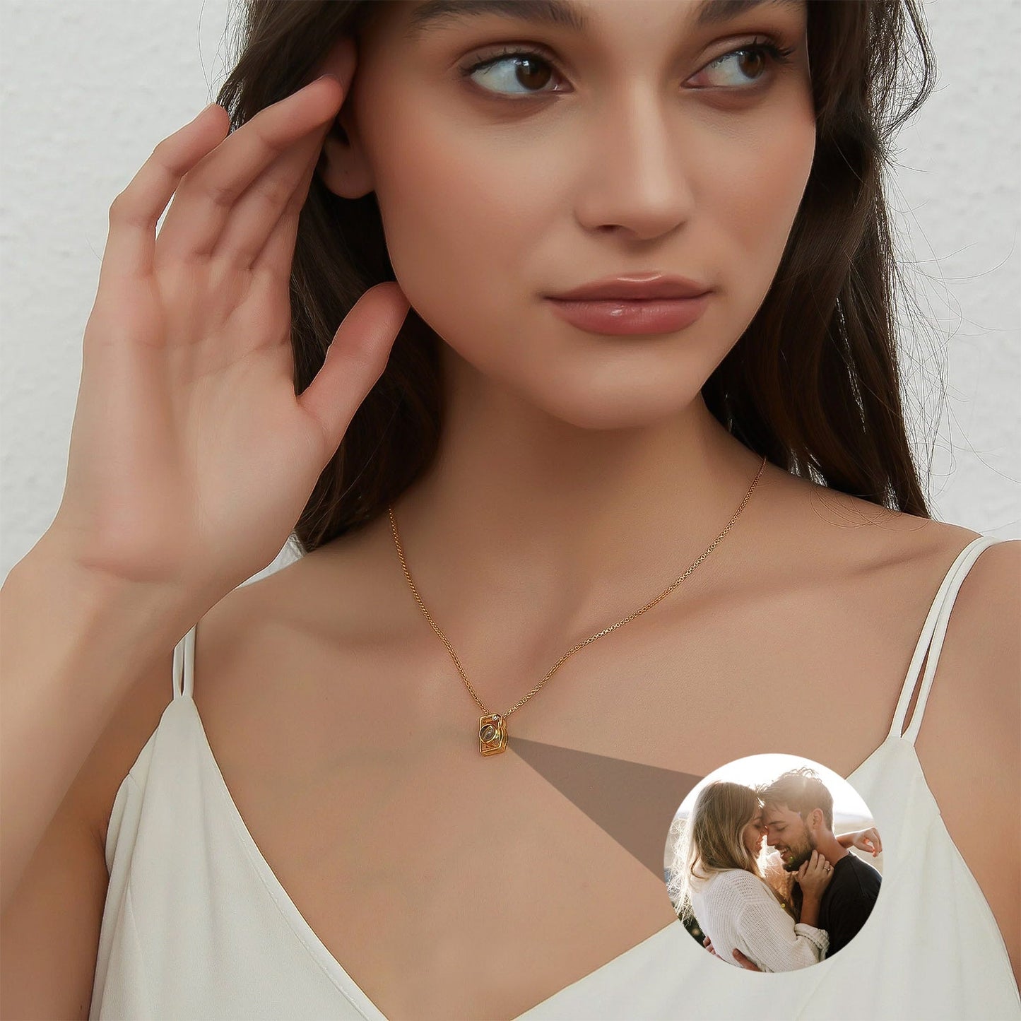 Collier Appareil Photo avec Photo Personnalisée