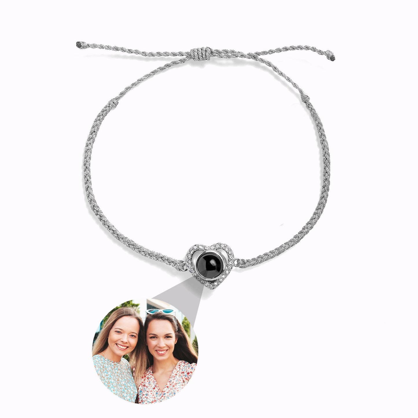 Bracelet Cœur avec Photo Personnalisée