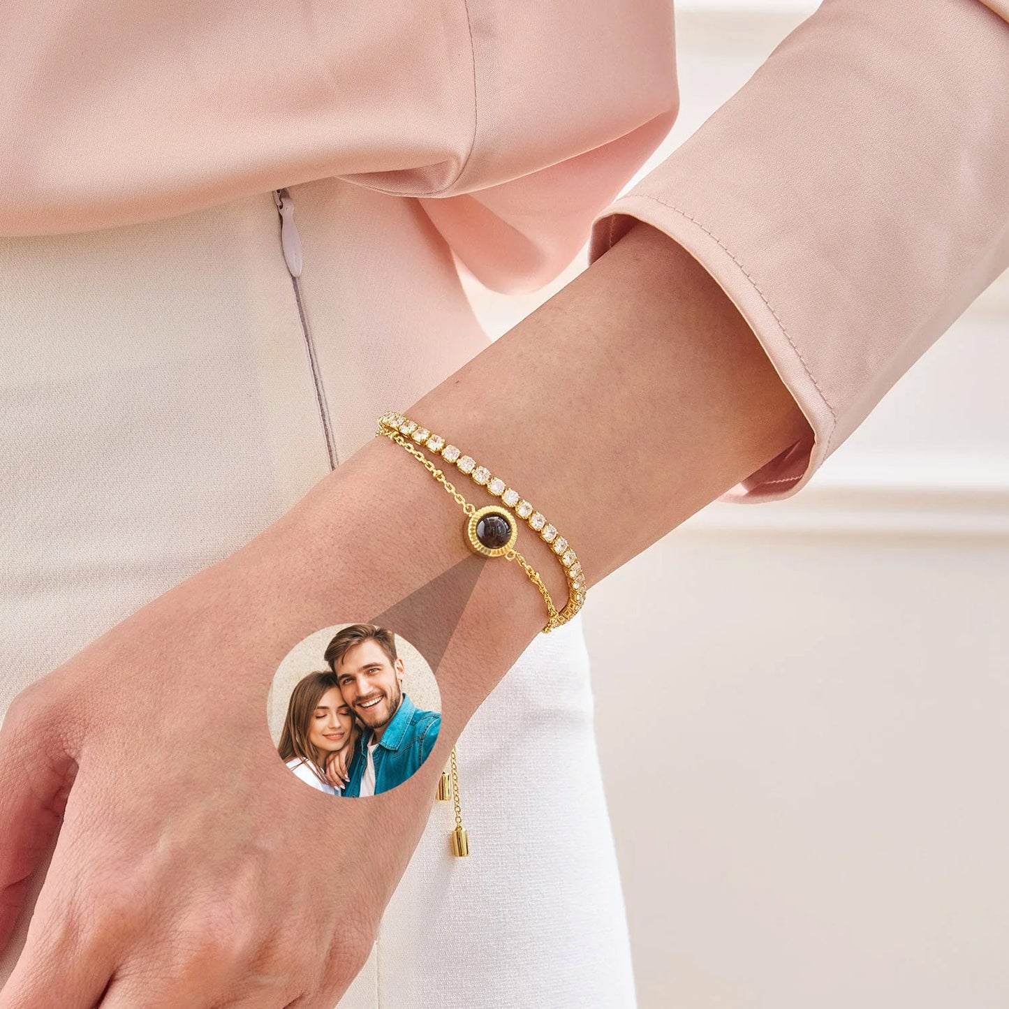 Bracelet Luminescence avec Photo Personnalisée