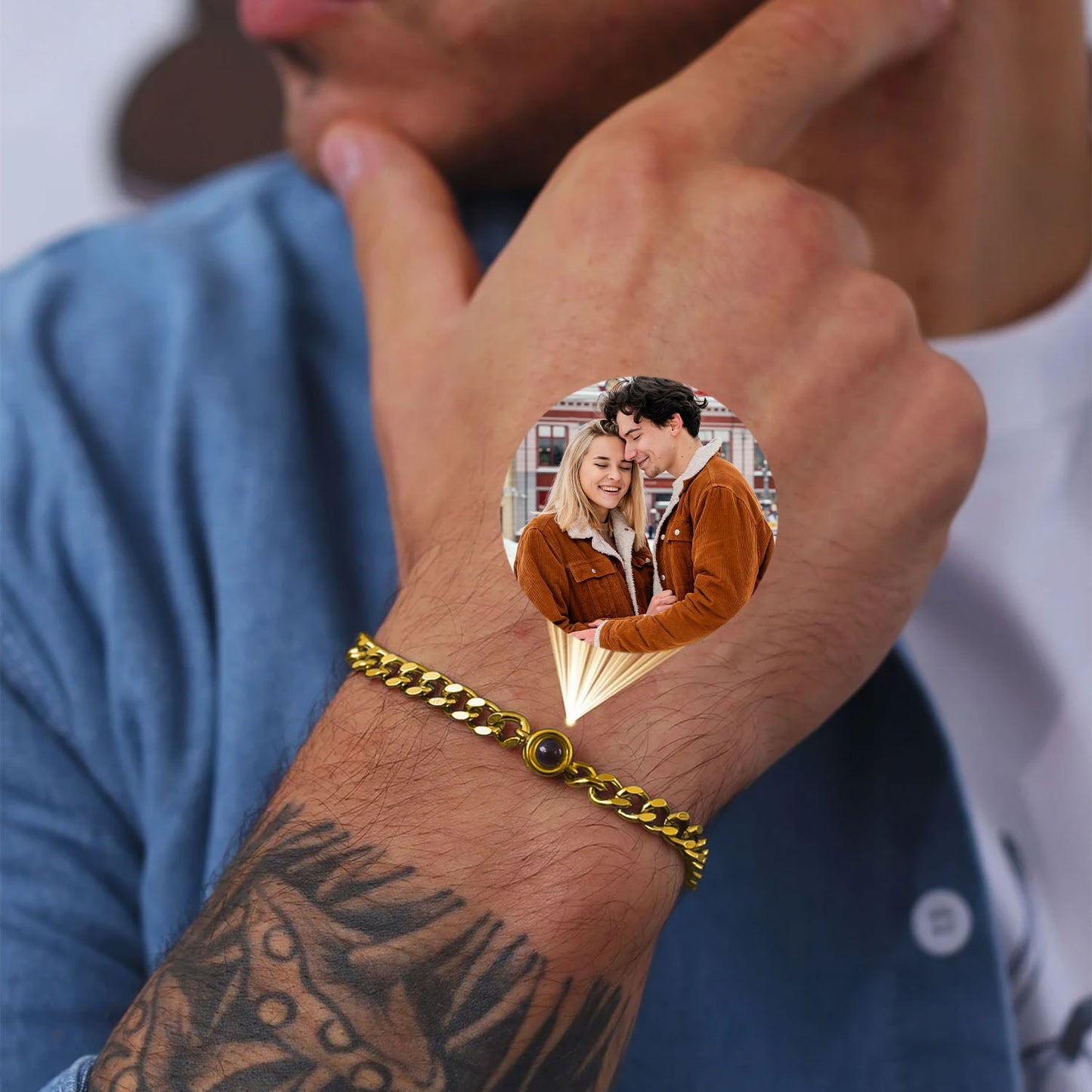 Bracelet Lien Éternel avec Photo Personnalisée