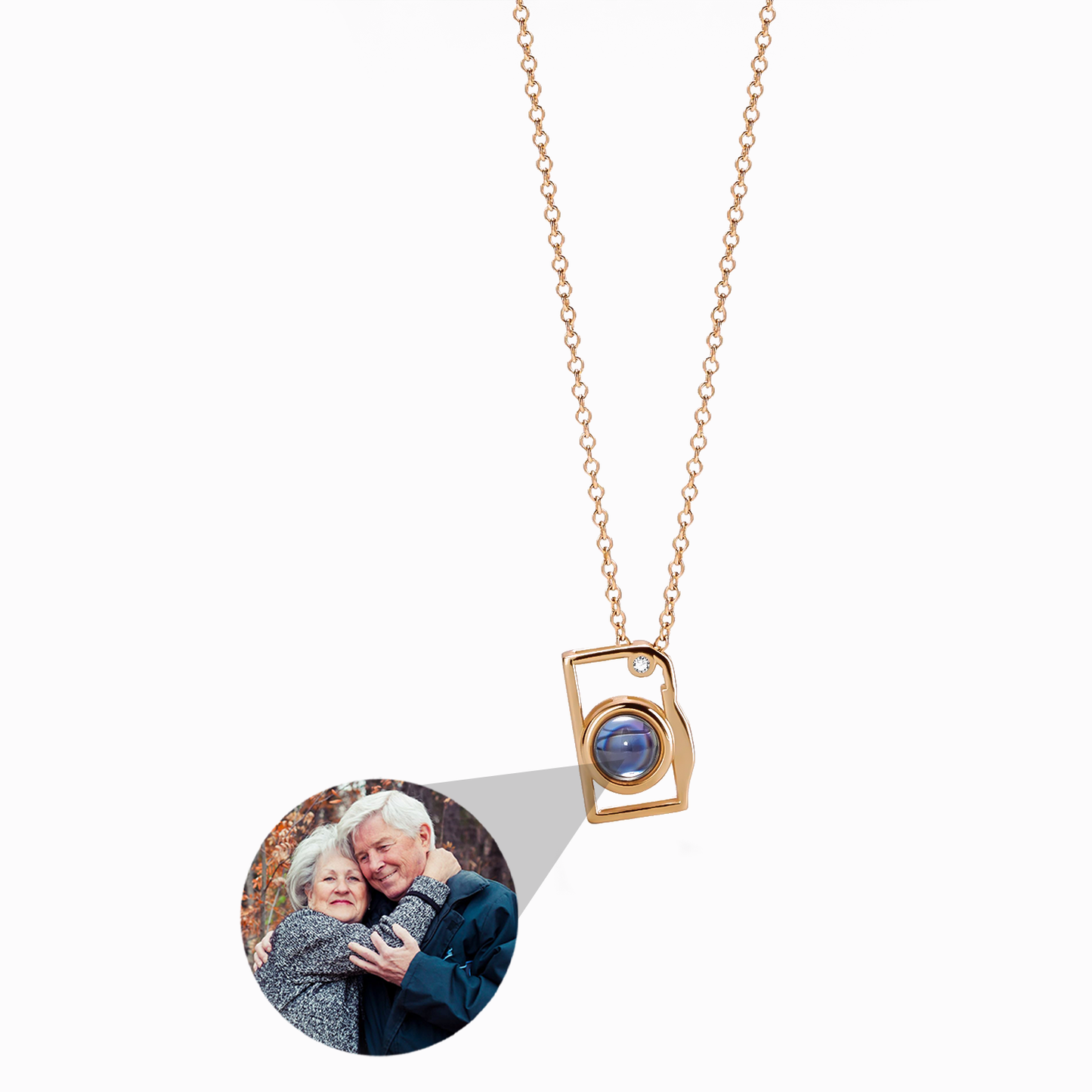 Collier Appareil Photo avec Photo Personnalisée